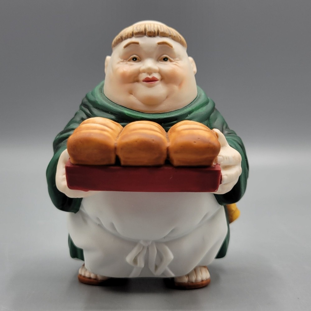 Vintage Dept 56 Merry Makers Barnaby the Breadman Porcelain Figurine Shelf Decor